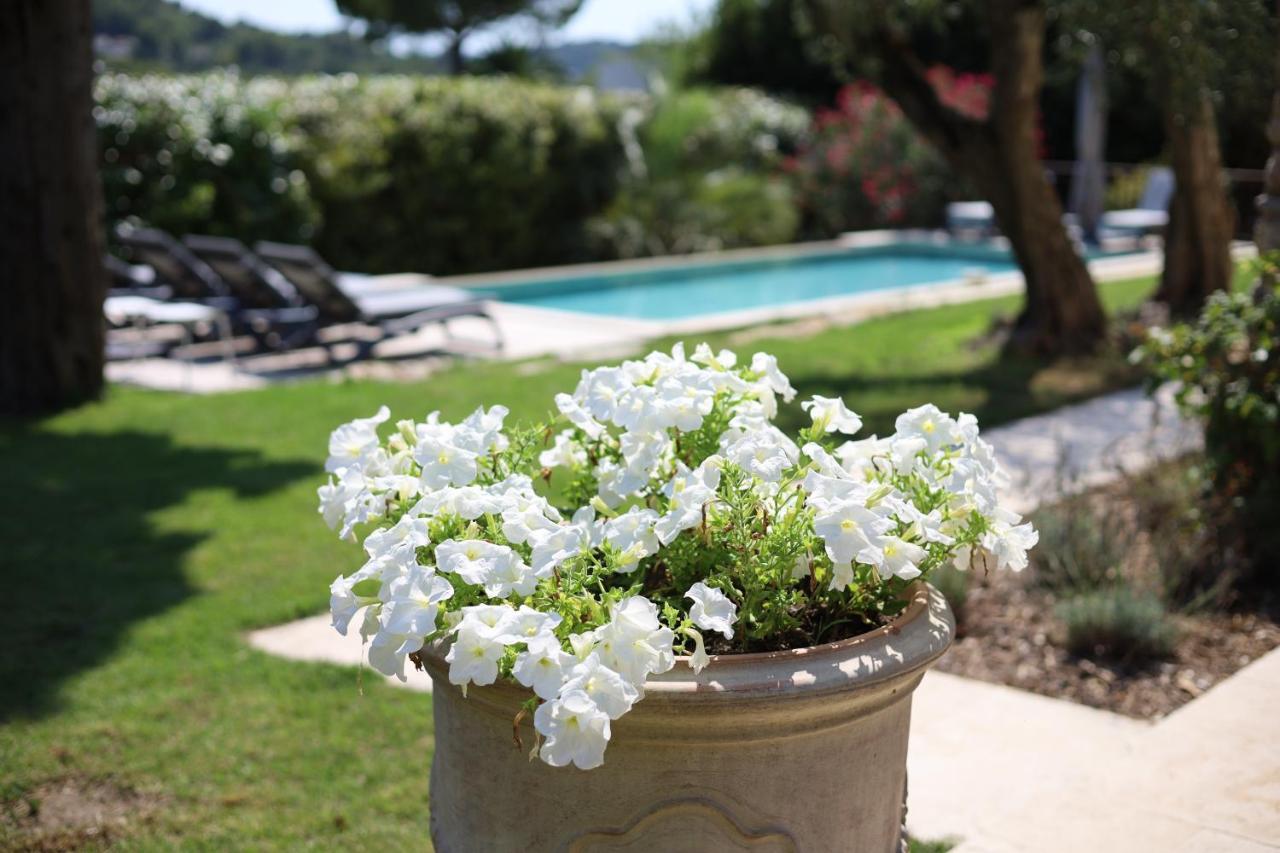 L'Elegante Bastide En Pierre Avec Vue Sur Le Vieux Village De Mougins Zewnętrze zdjęcie